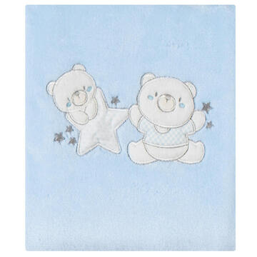 KCM050BR BRUCO BRUCO EMBROIDERED FLEECE BABY BLANKET - SITE_NAME_SEO